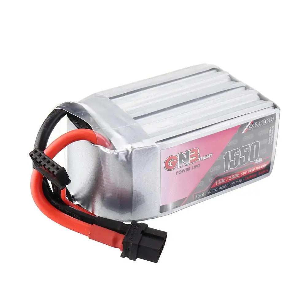 GNB 1550mAh 18.5v 5S 130C - XT60 Lipo Battery with Plastic Plate