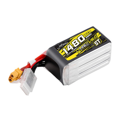 Tattu R-Line Version 6.0 1480mAh 160C 6S 22.2V ST Lipo Battery Pack With XT60 Plug