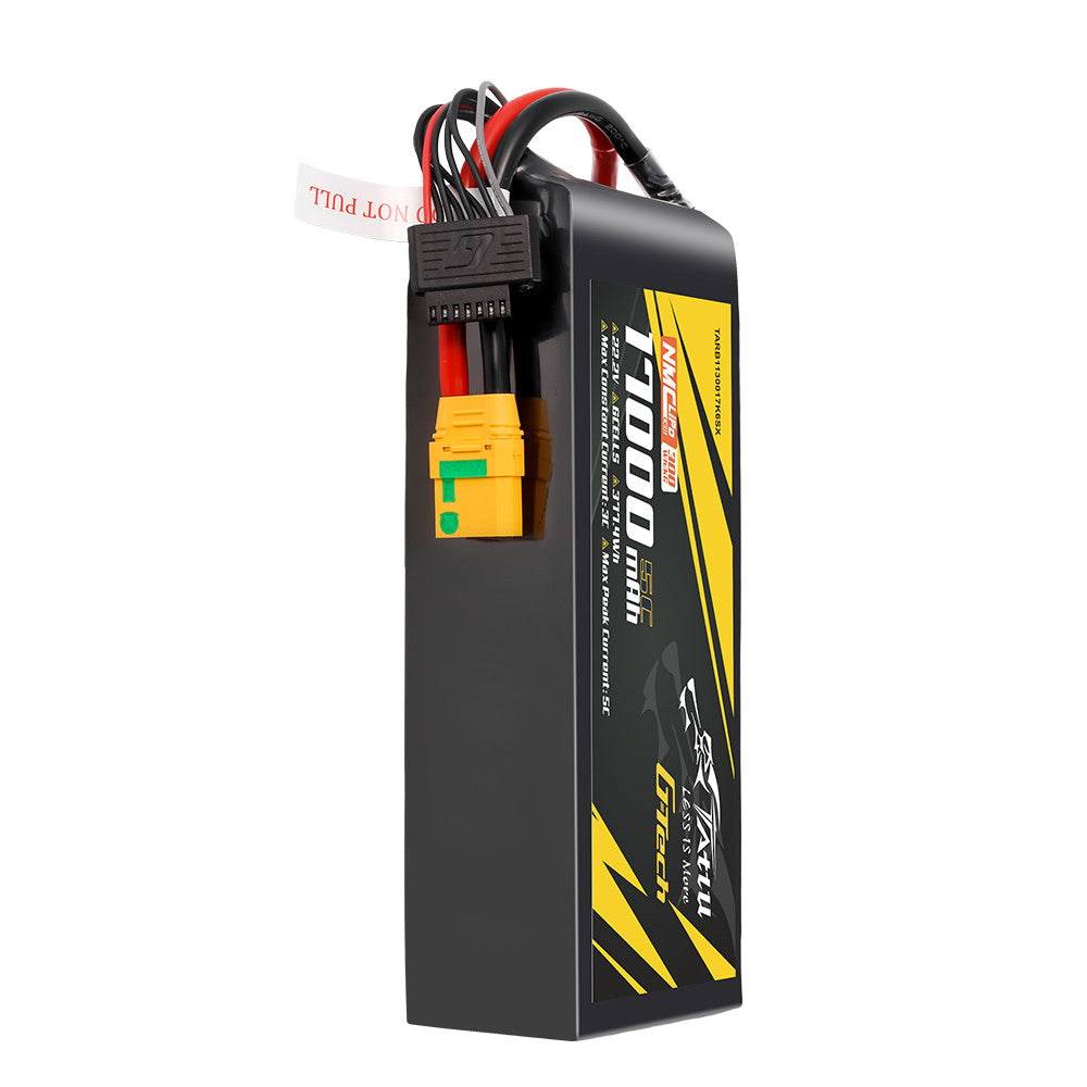 Tattu Semi-Solid State 300Wh/kg 17000mAh 10C 22.2V 6S1P G-Tech Lipo Battery Pack with XT90S-F