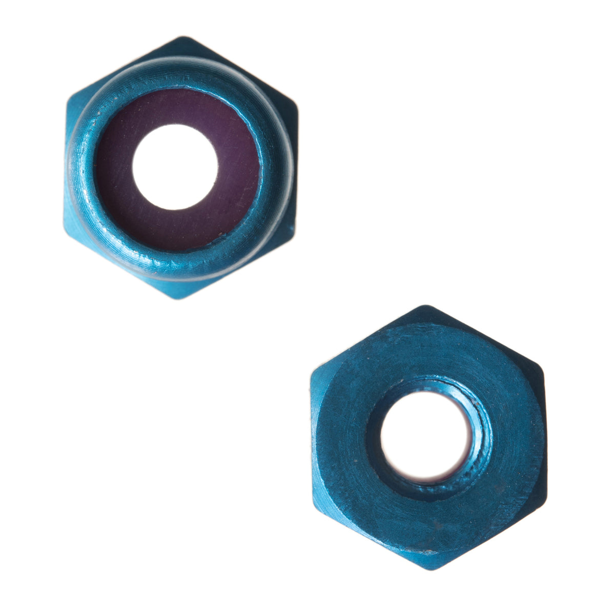 Fastener Express 5mm blue aluminum hex lock nuts — supplier reference image