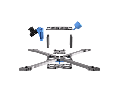 DinDrones OZR-5X 5" racing frame — exploded view