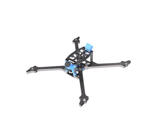 DinDrones OZR-5X 5" racing frame — assembled render
