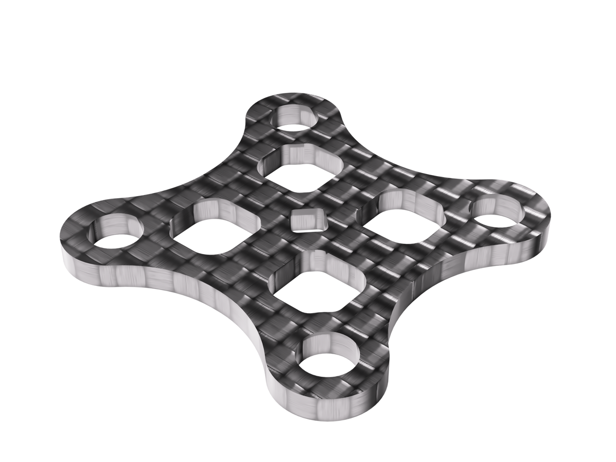 OZR-5X mid plate 20x20 (carbon) — render