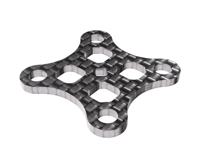 OZR-5X mid plate 20x20 (carbon) — render