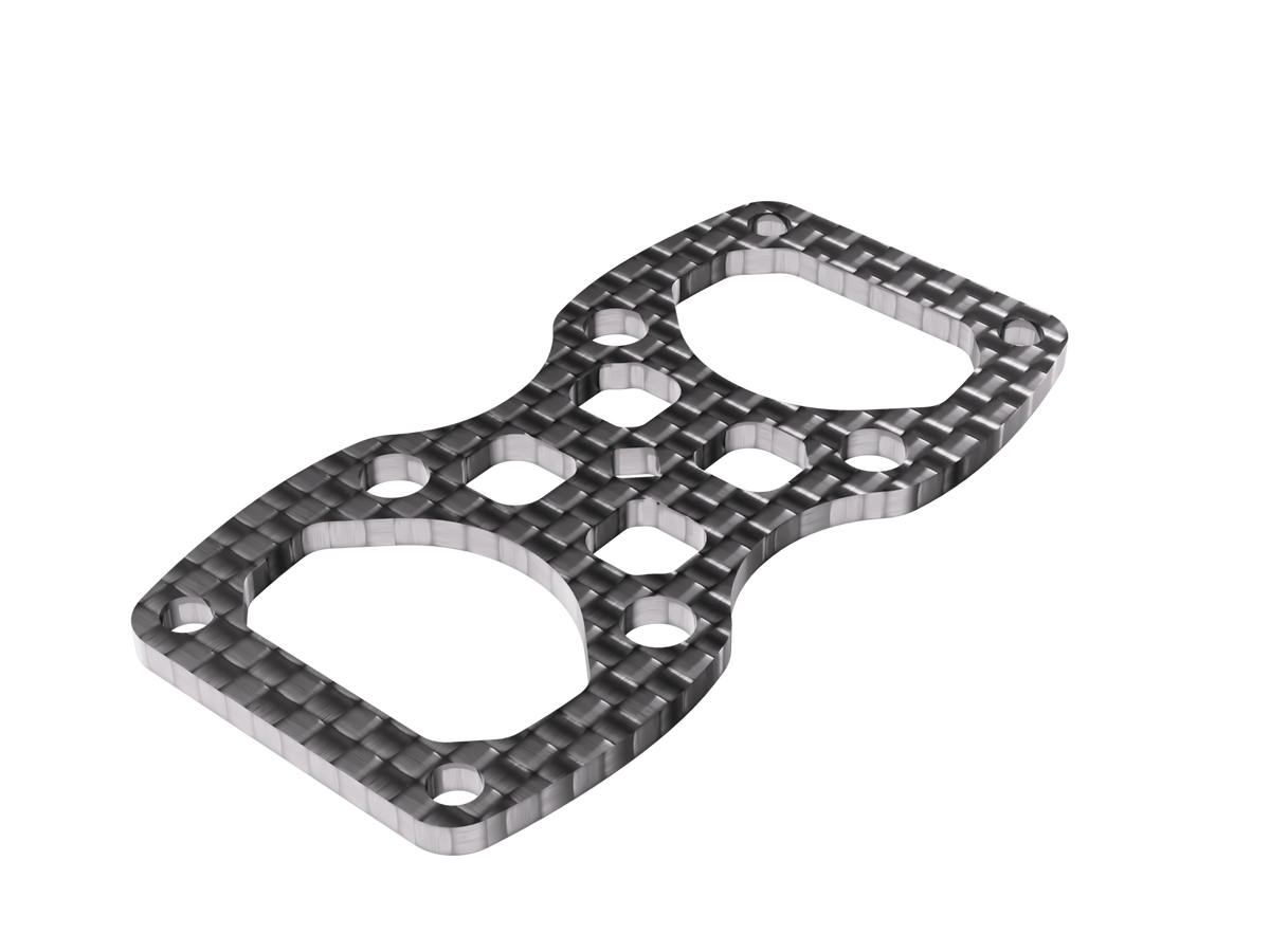 OZR-5X TBS Gorilla mid plate (carbon) — render