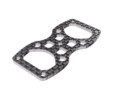 OZR-5X TBS Gorilla mid plate (carbon) — render