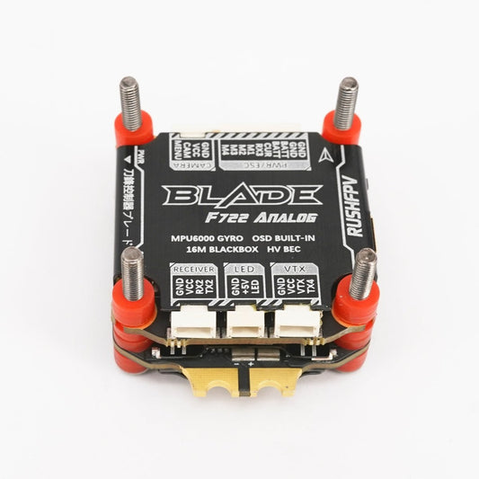 RUSHFPV Blade F722 Combo/Stack for Analog + 60A Extreme 3-6S BLHeli_32 128kHz 4-in-1 ESC - 30x30mm