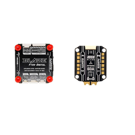 RUSHFPV Blade F722 Combo/Stack for Digital + 60A Extreme 3-6S BLHeli_32 128kHz 4-in-1 ESC For DJI Digital FPV System - 30x30mm