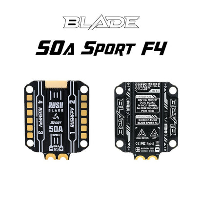 RUSHFPV Blade Sport 50A 30x30 F4 3-6S  4-in-1 24-128k ESC