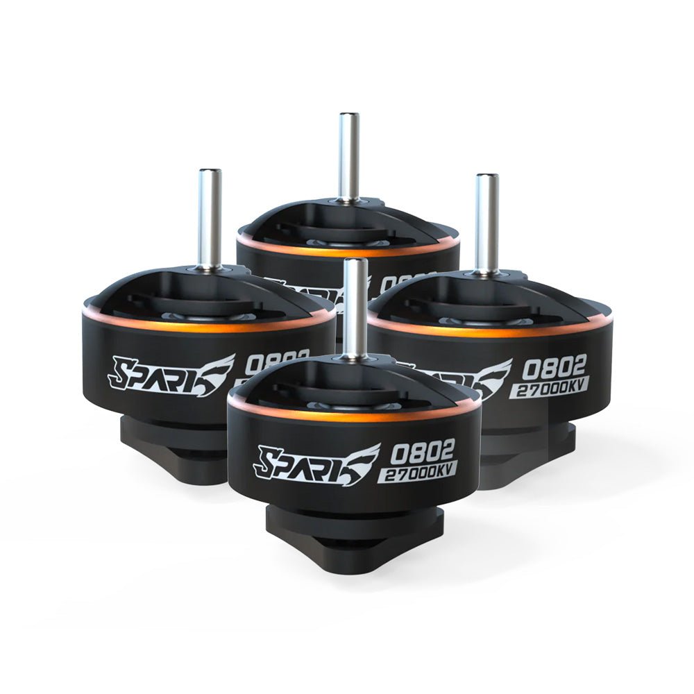 VCI Spark 0802 Dual Bearing High Performance Micro/Whoop FPV Drone Racing Motors (Set of 4) - Choose Kv