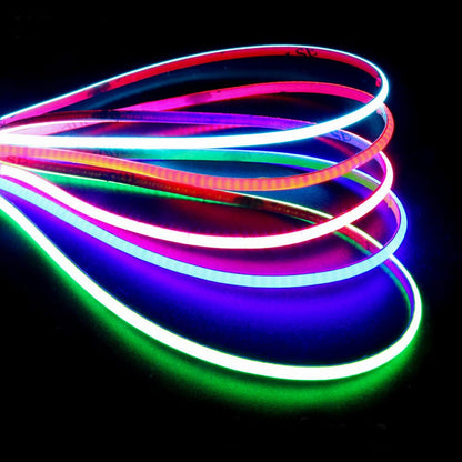 24V COB LED Flexible Strip, 4mm, 480LEDs/M - Choose Color / Length